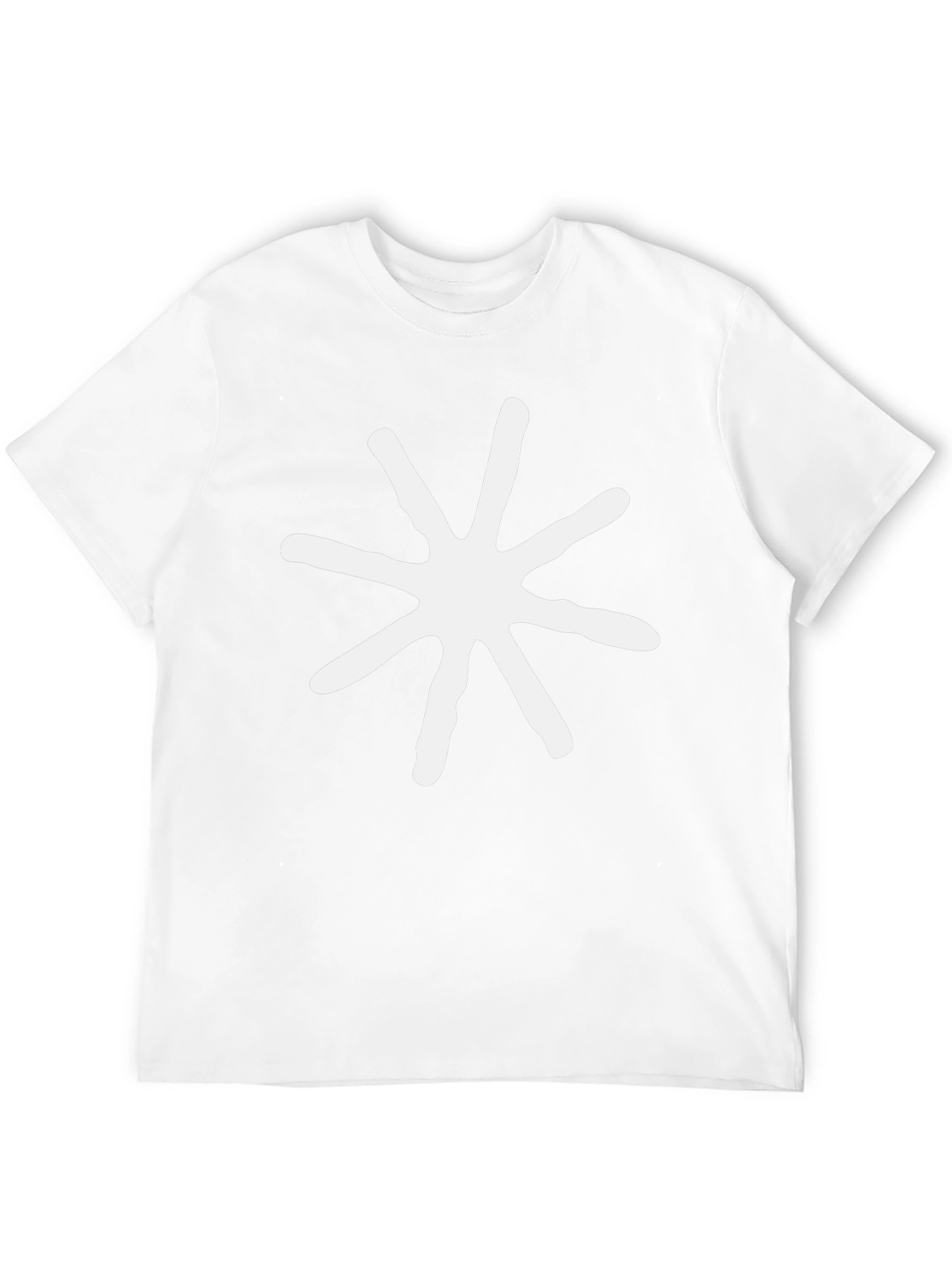 Abstract Star Graphic Tee - Modern Casual Black T-Shirt