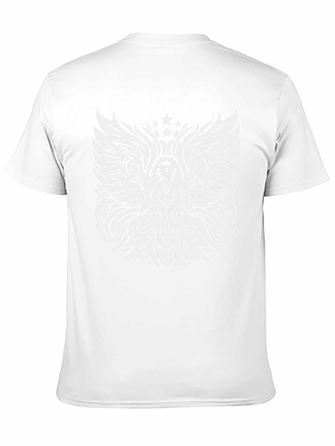 Tribal Eagle Graphic Print Mens Black T-Shirt