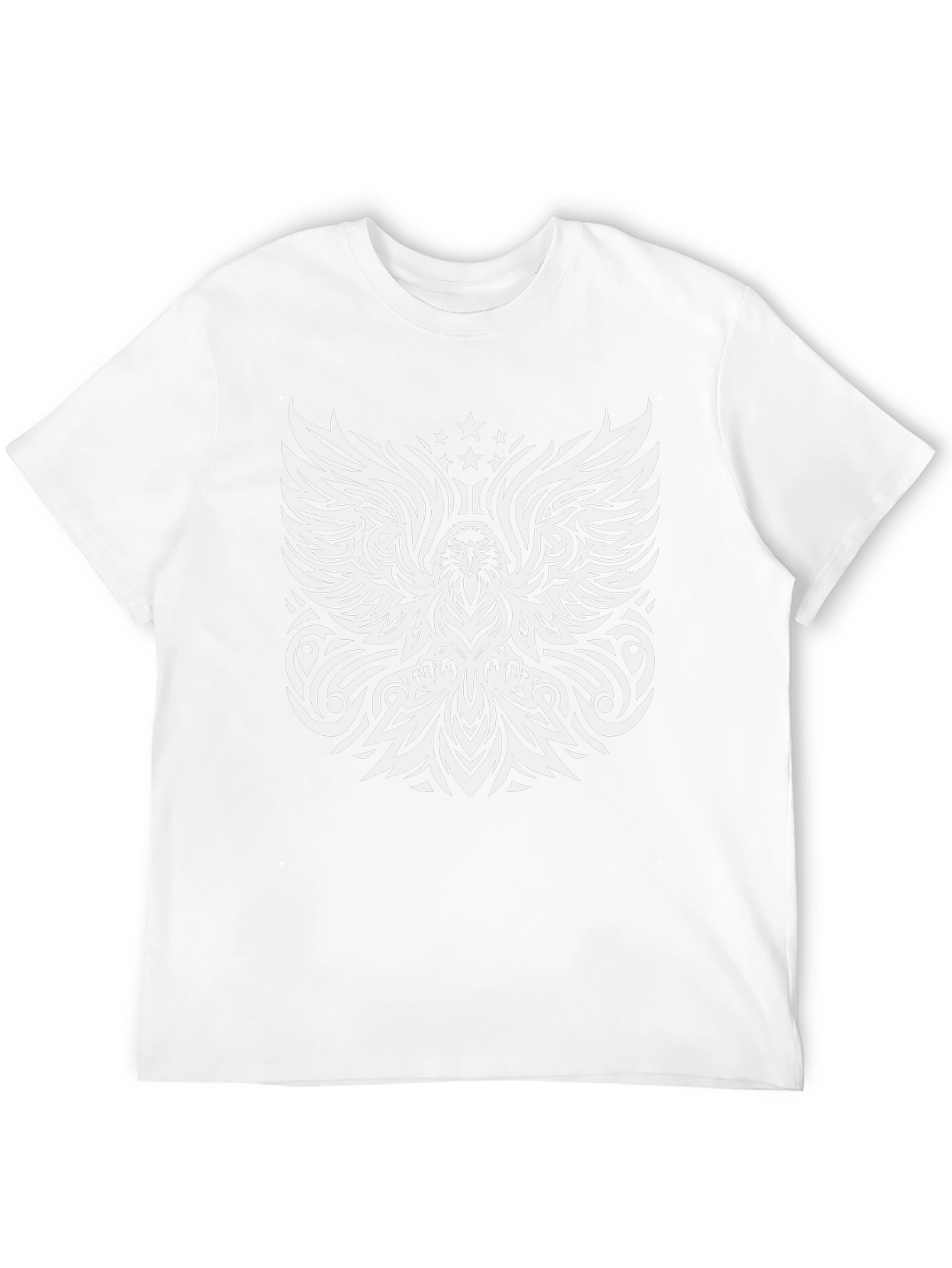 Tribal Eagle Graphic Print Mens Black T-Shirt