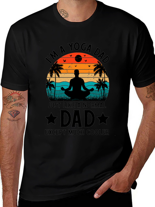 Yoga Dad Black T-Shirt - Cool Fathers Day Gift