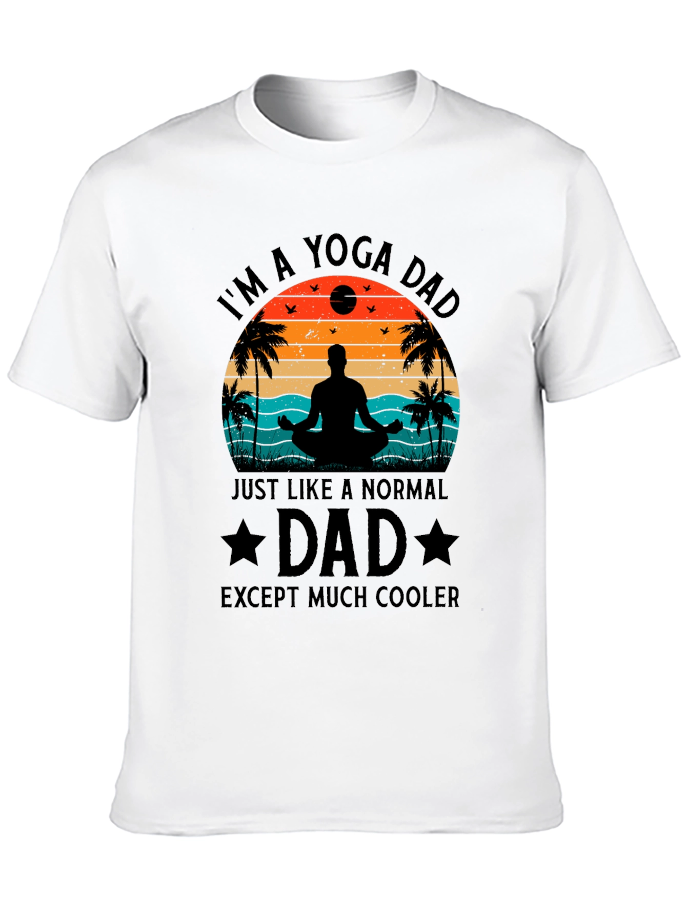 Yoga Dad Black T-Shirt - Cool Fathers Day Gift