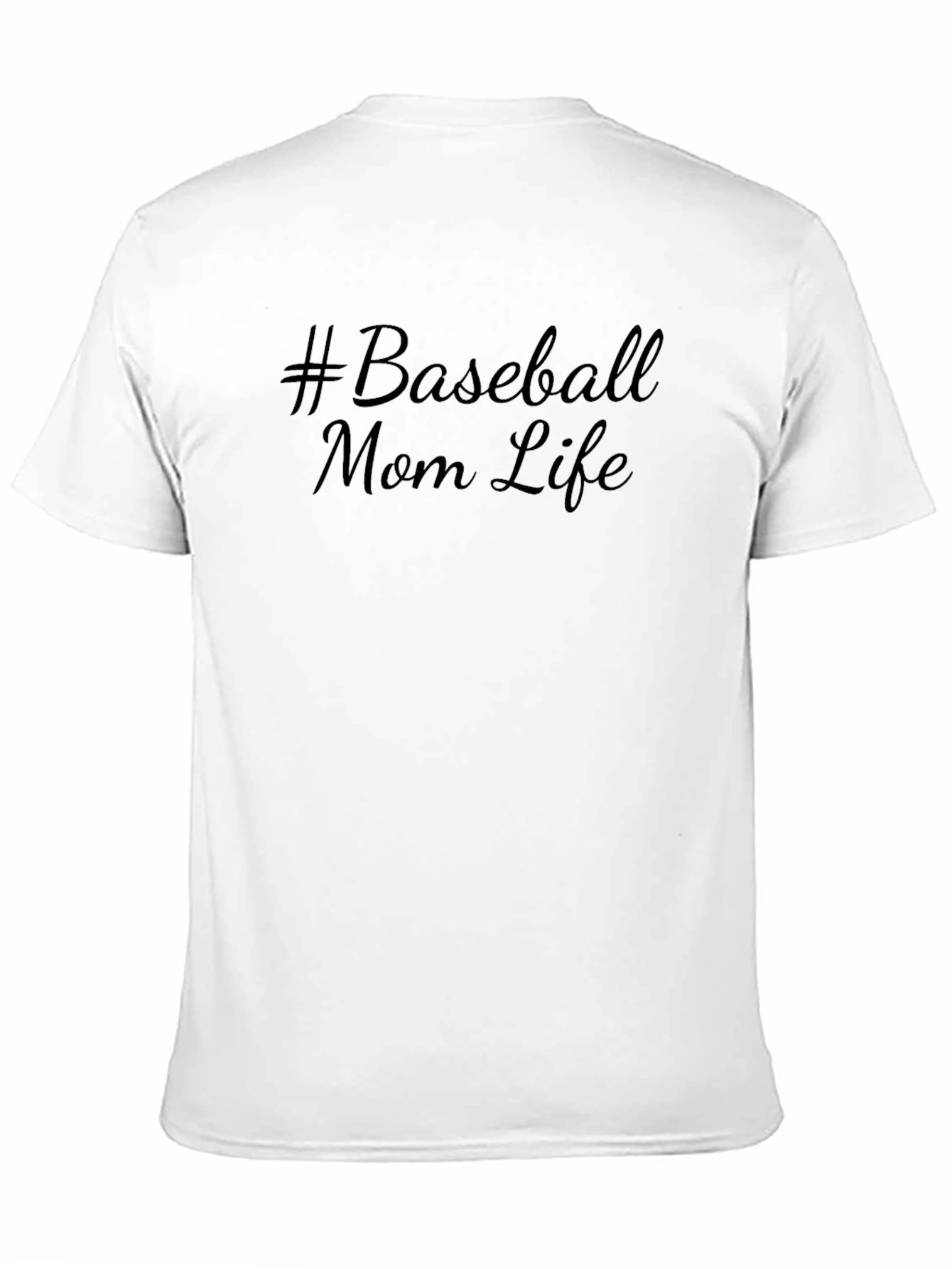 #Baseball Mom Life Black Graphic Tee