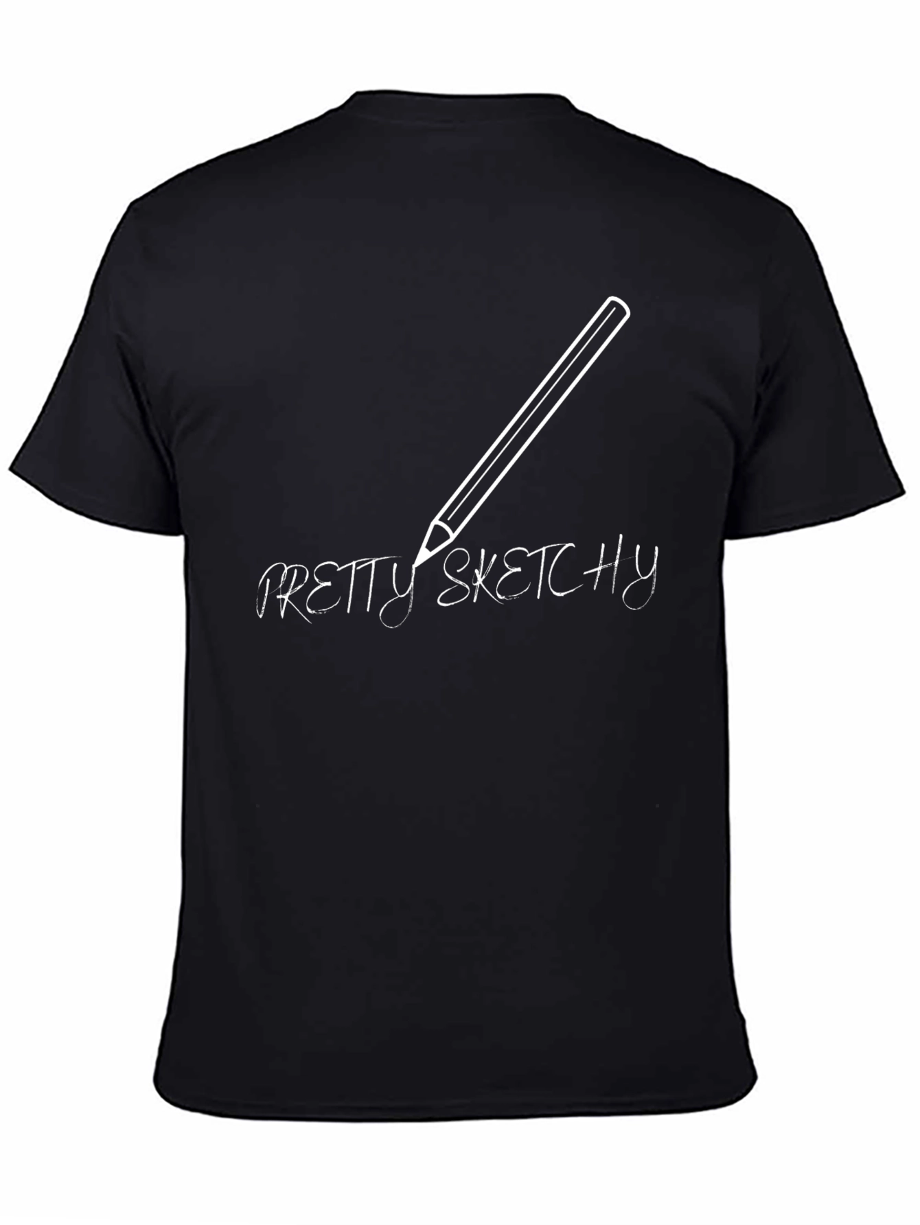 Pretty Sketchy Graphic T-Shirt - Black Cotton Tee