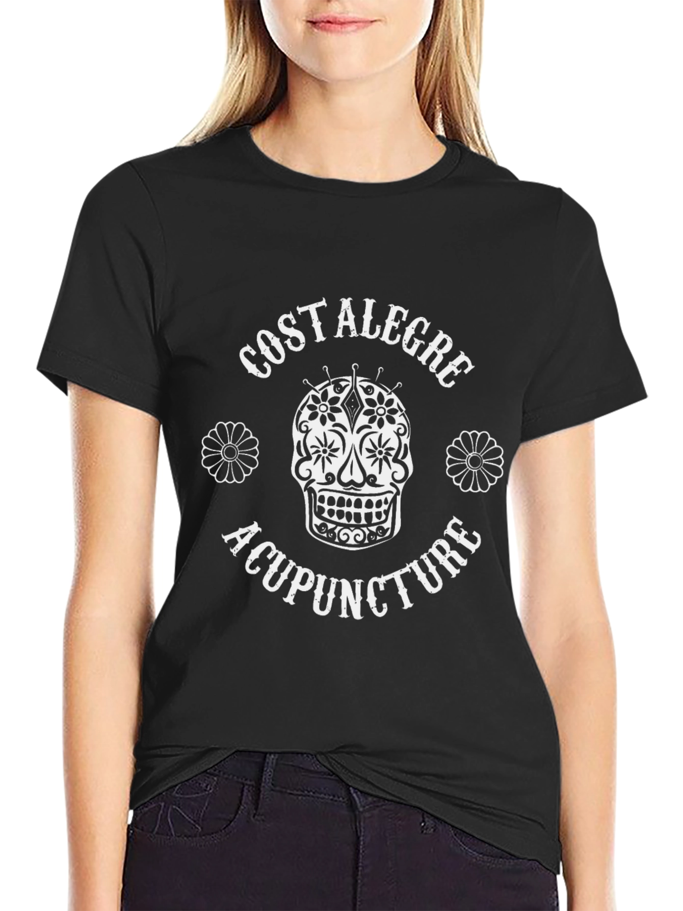 Costa Alegre Acupuncture Sugar Skull T-Shirt