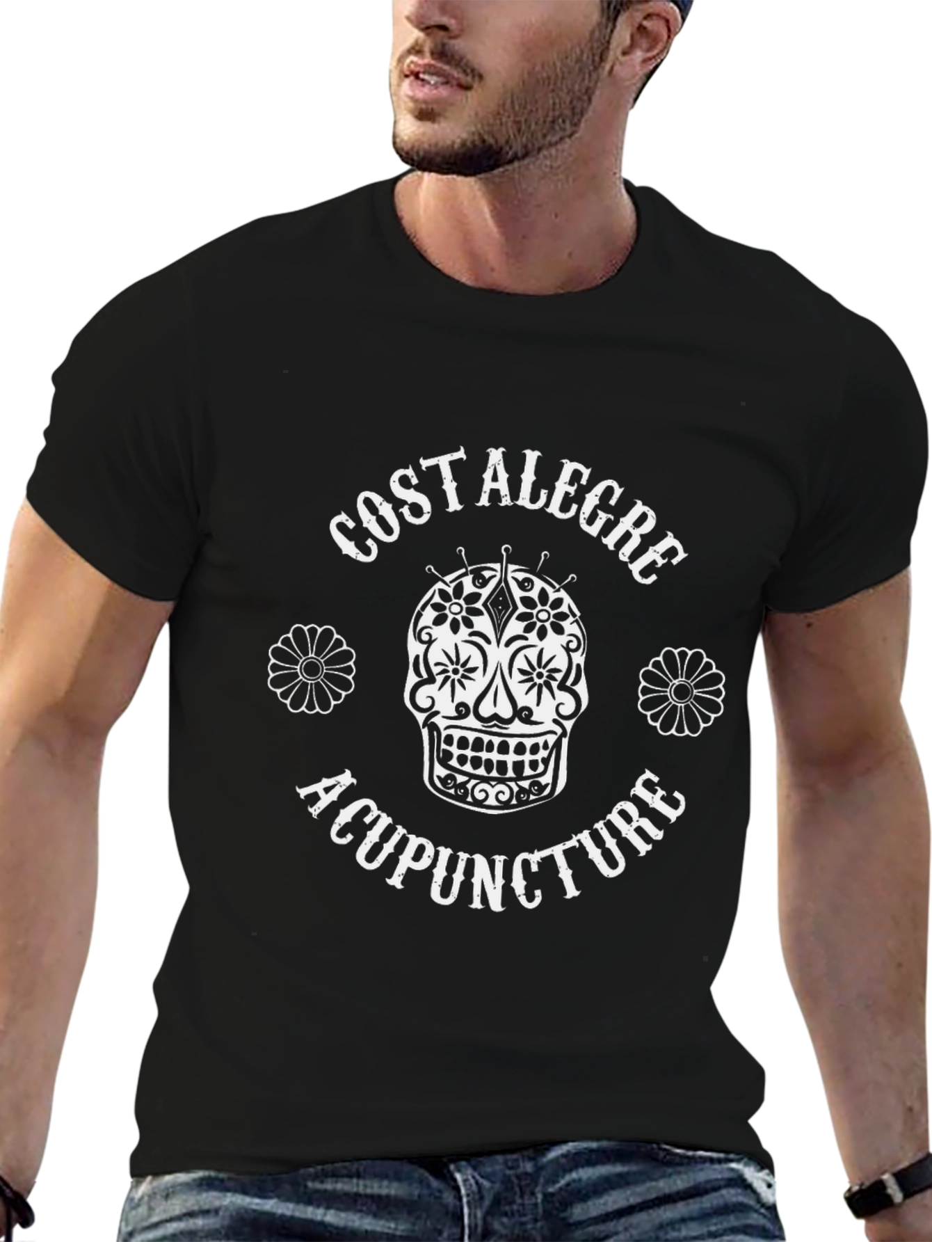 Costa Alegre Acupuncture Sugar Skull T-Shirt