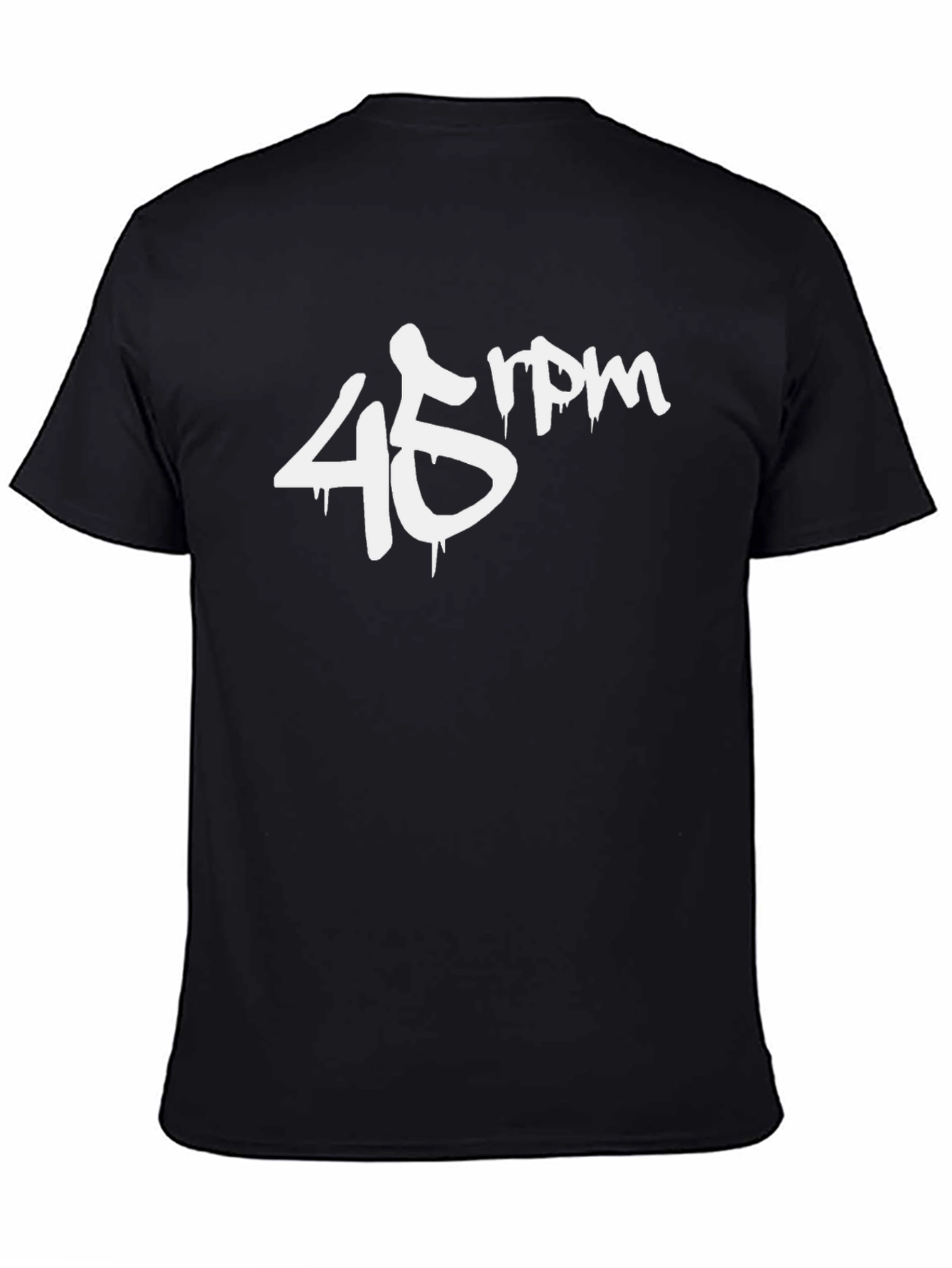 45 RPM Graphic Tee - Stylish Black Cotton T-Shirt