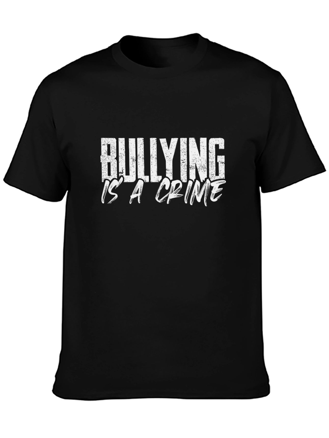 Bullying Is A Crime Black Graphic T-Shirt