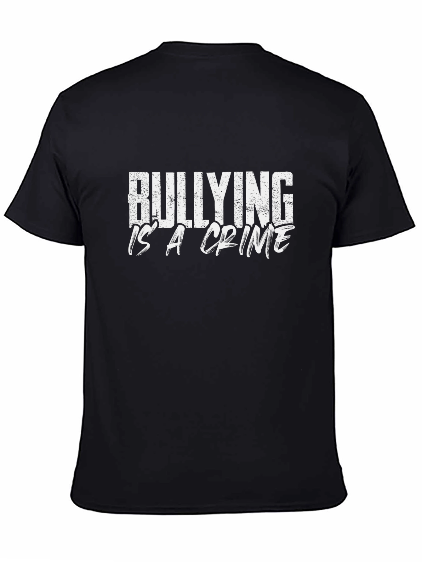 Bullying Is A Crime Black Graphic T-Shirt
