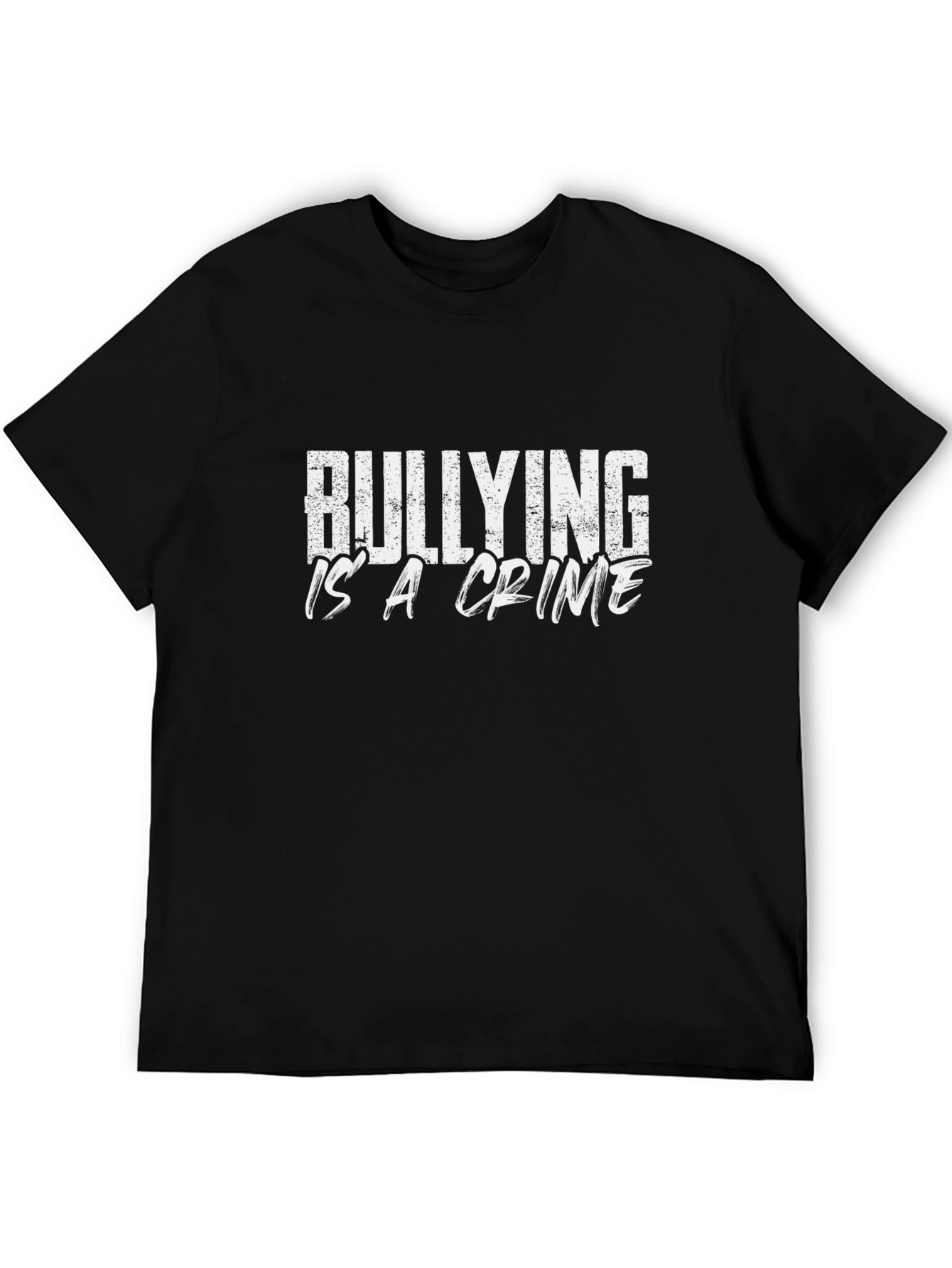 Bullying Is A Crime Black Graphic T-Shirt
