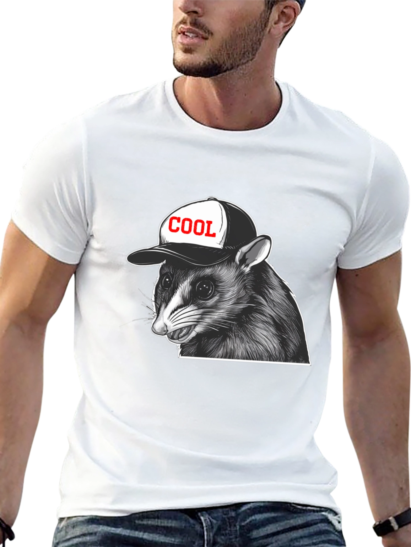 Cool Raccoon Graphic T-Shirt