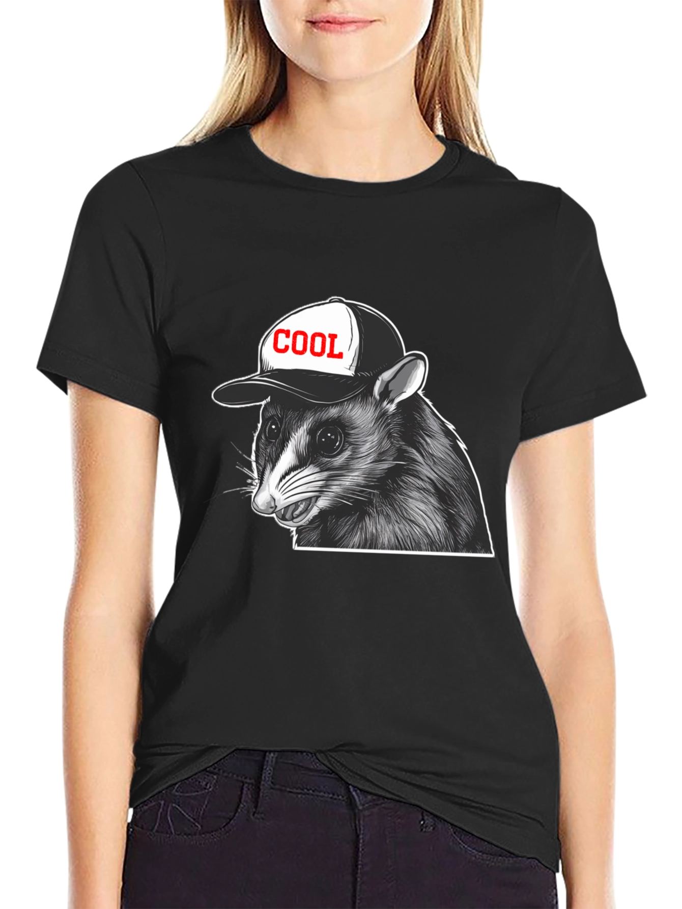 Cool Raccoon Graphic T-Shirt