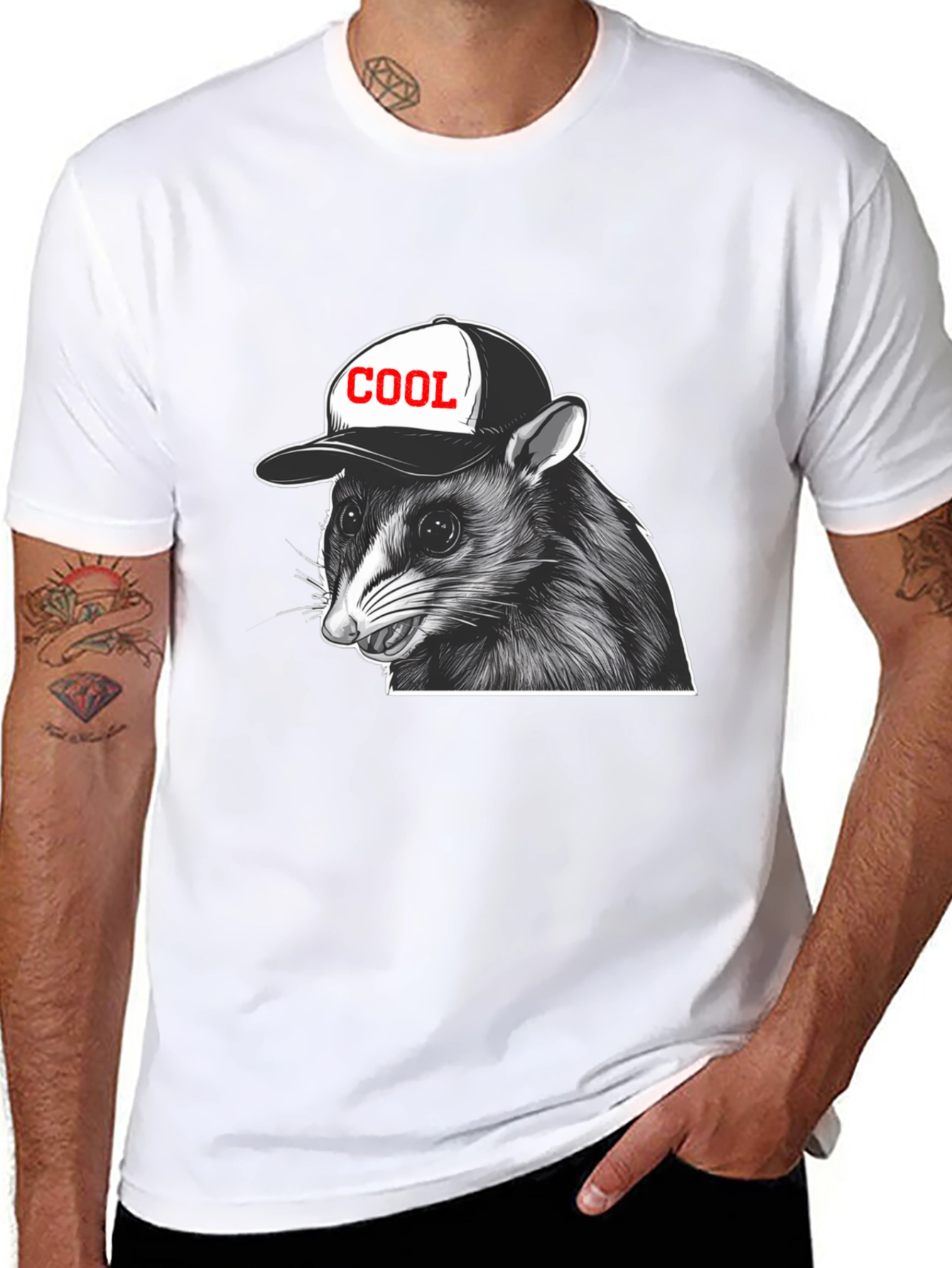 Cool Raccoon Graphic T-Shirt