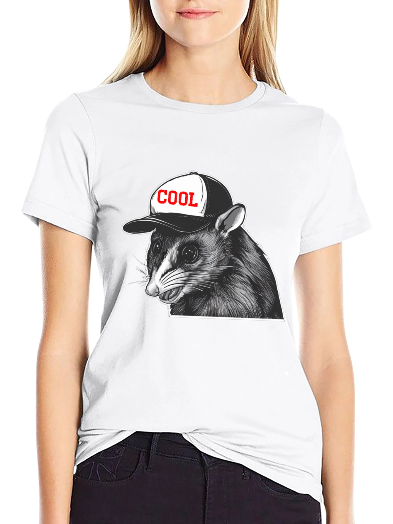 Cool Raccoon Graphic T-Shirt