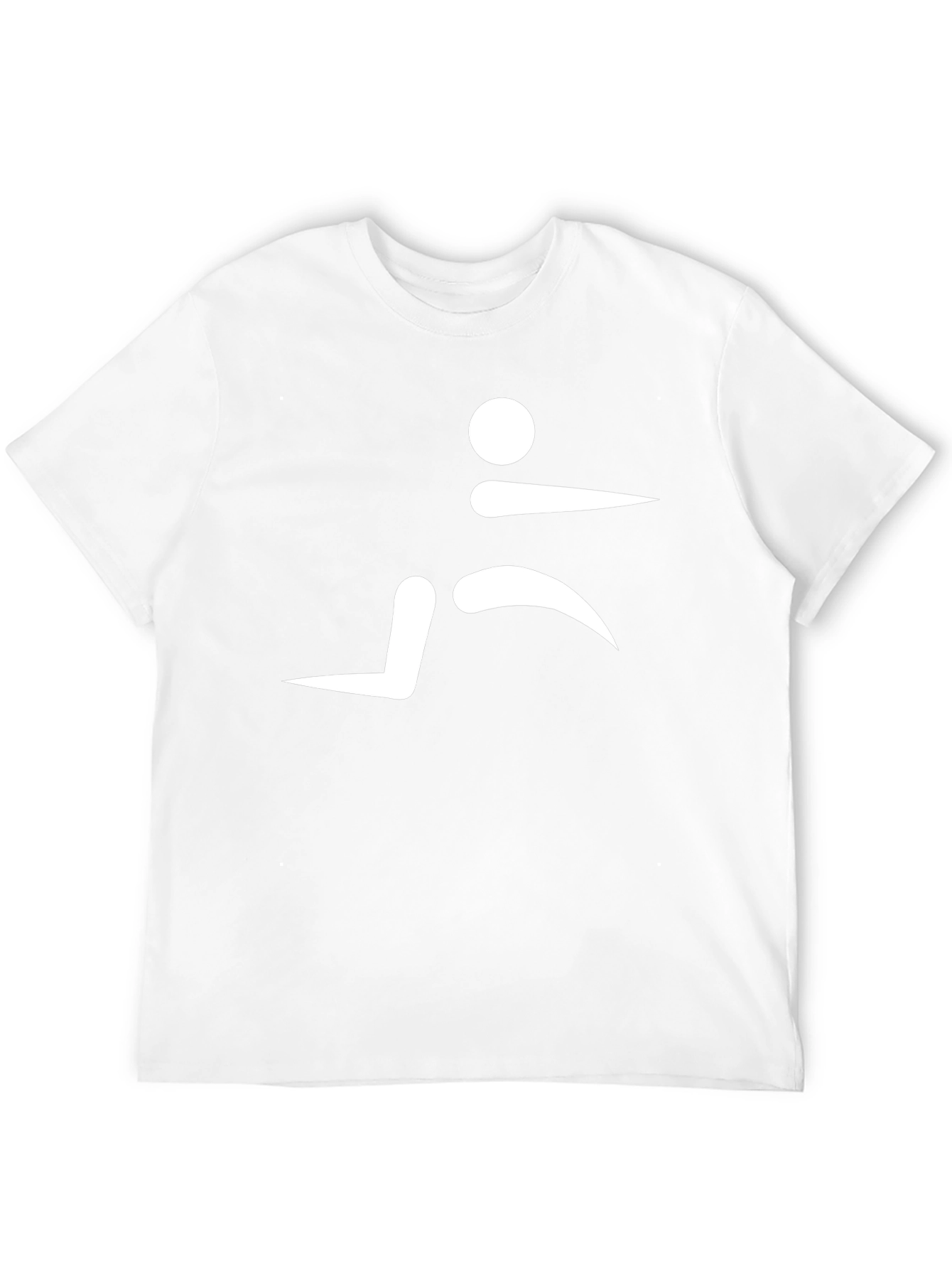 Mens Black T-Shirt with Abstract Runner Design