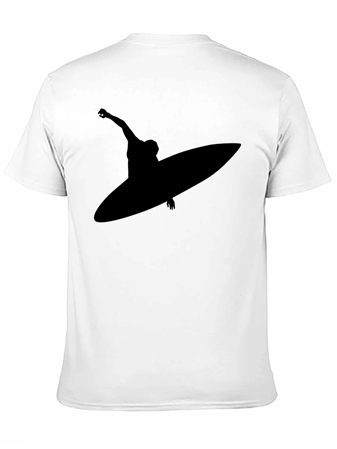 Surfer Silhouette Black T-Shirt