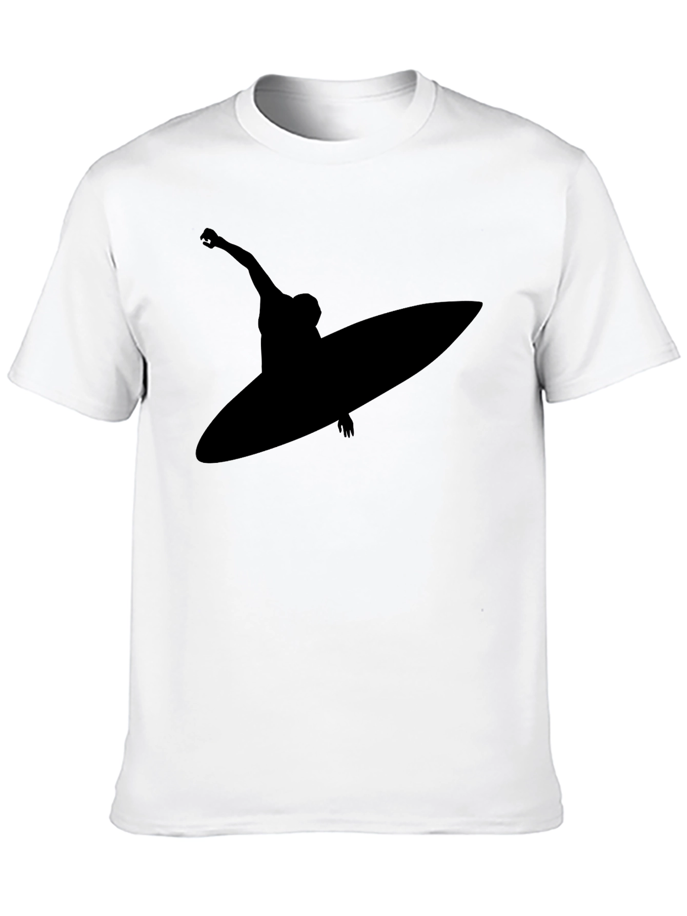 Surfer Silhouette Black T-Shirt