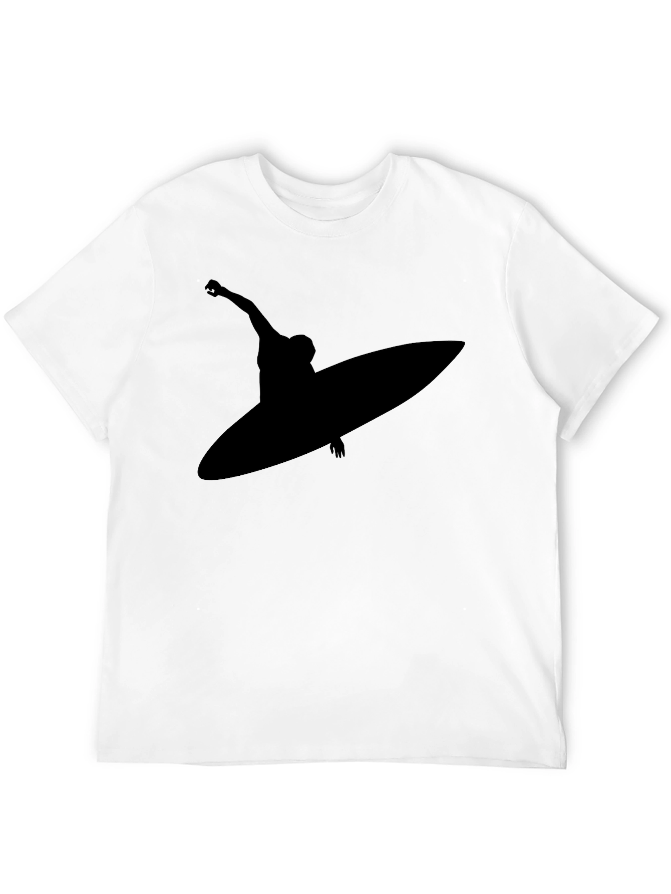 Surfer Silhouette Black T-Shirt
