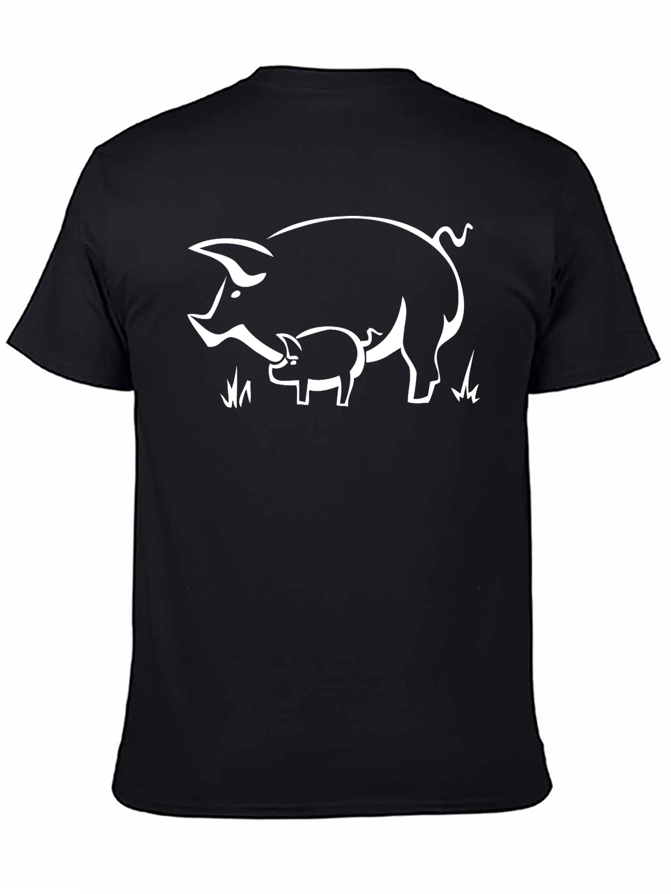 Pig & Piglet Black Graphic Tee