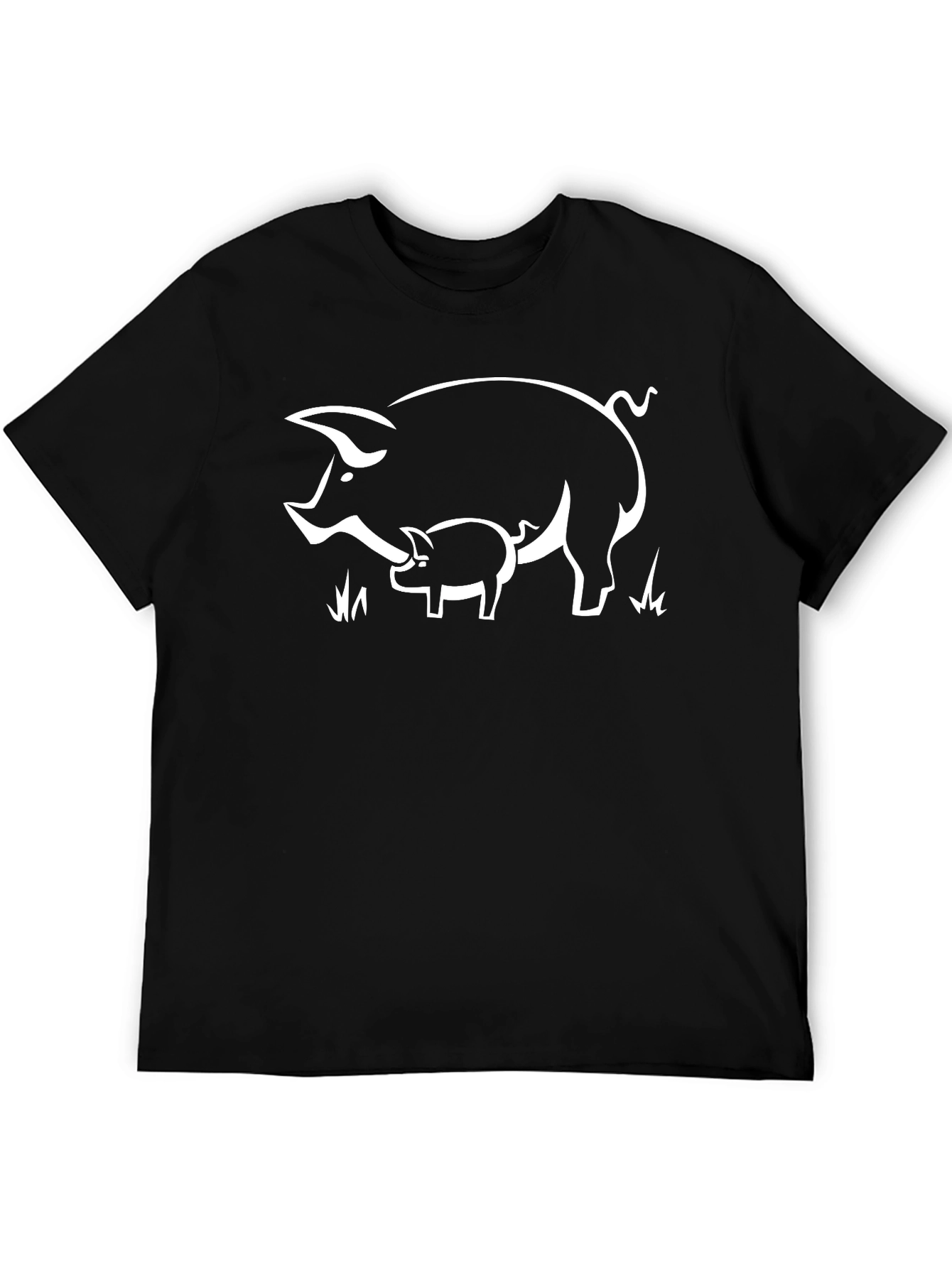 Pig & Piglet Black Graphic Tee