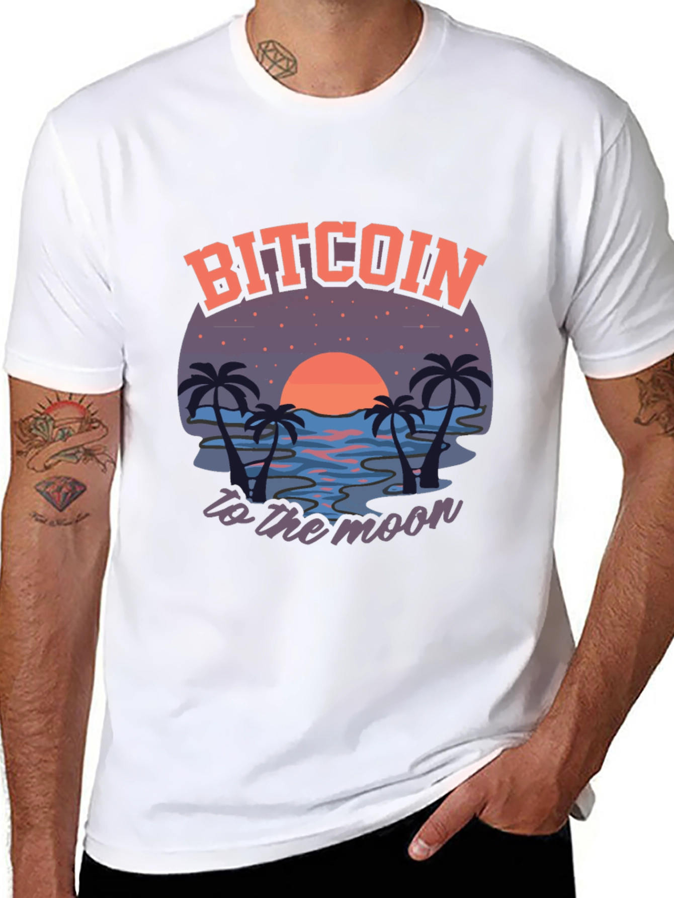 Bitcoin to the Moon Graphic T-Shirt