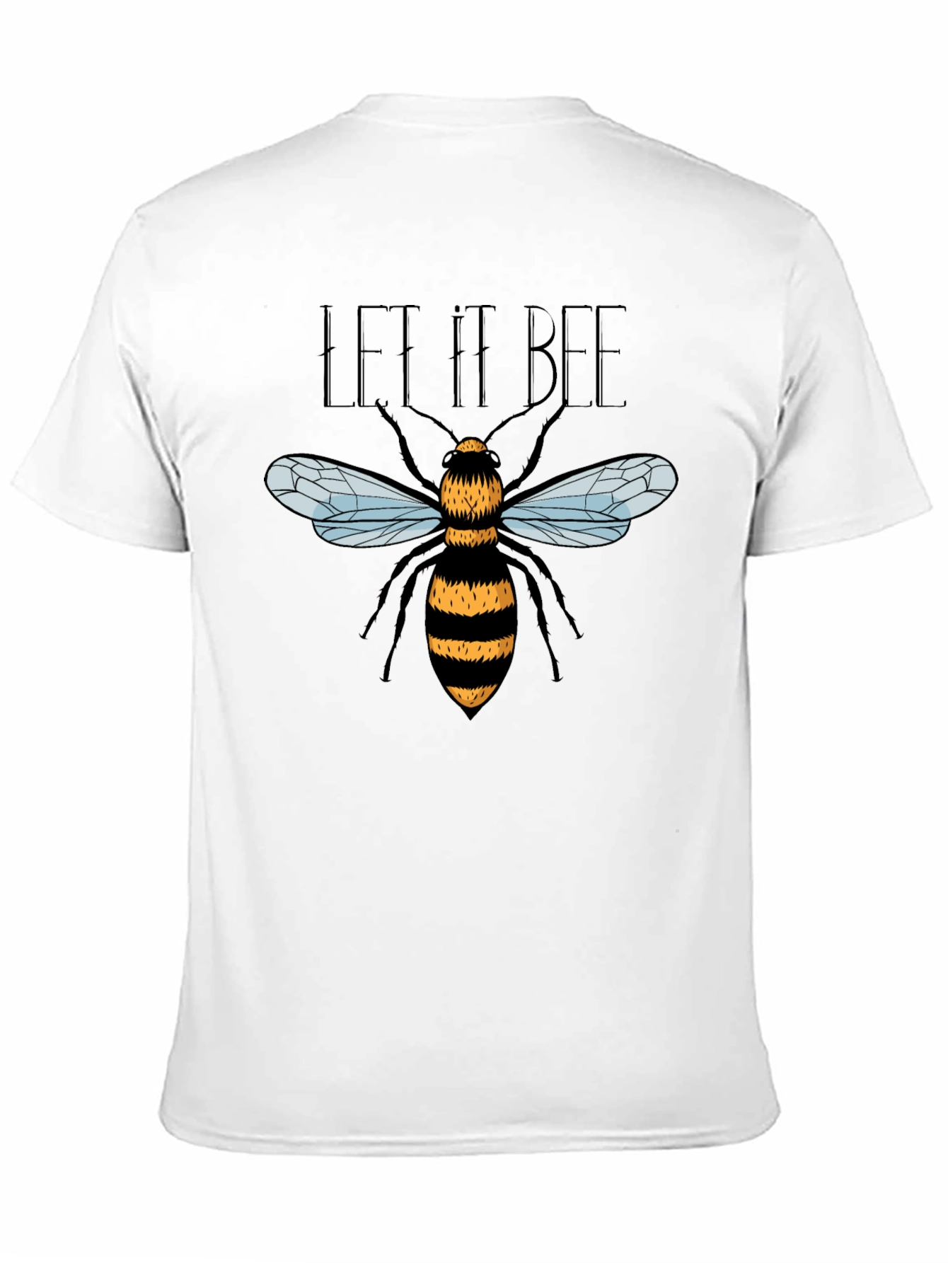 Let It Bee Graphic T-Shirt - Black Bee Design