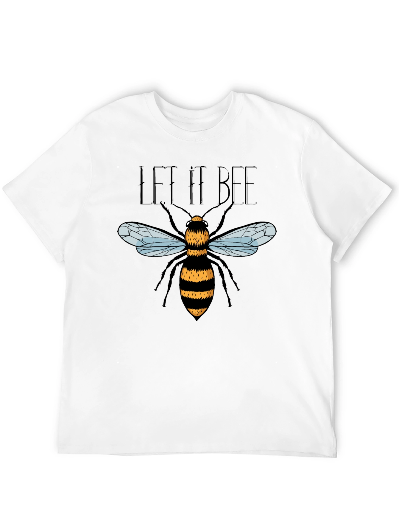 Let It Bee Graphic T-Shirt - Black Bee Design