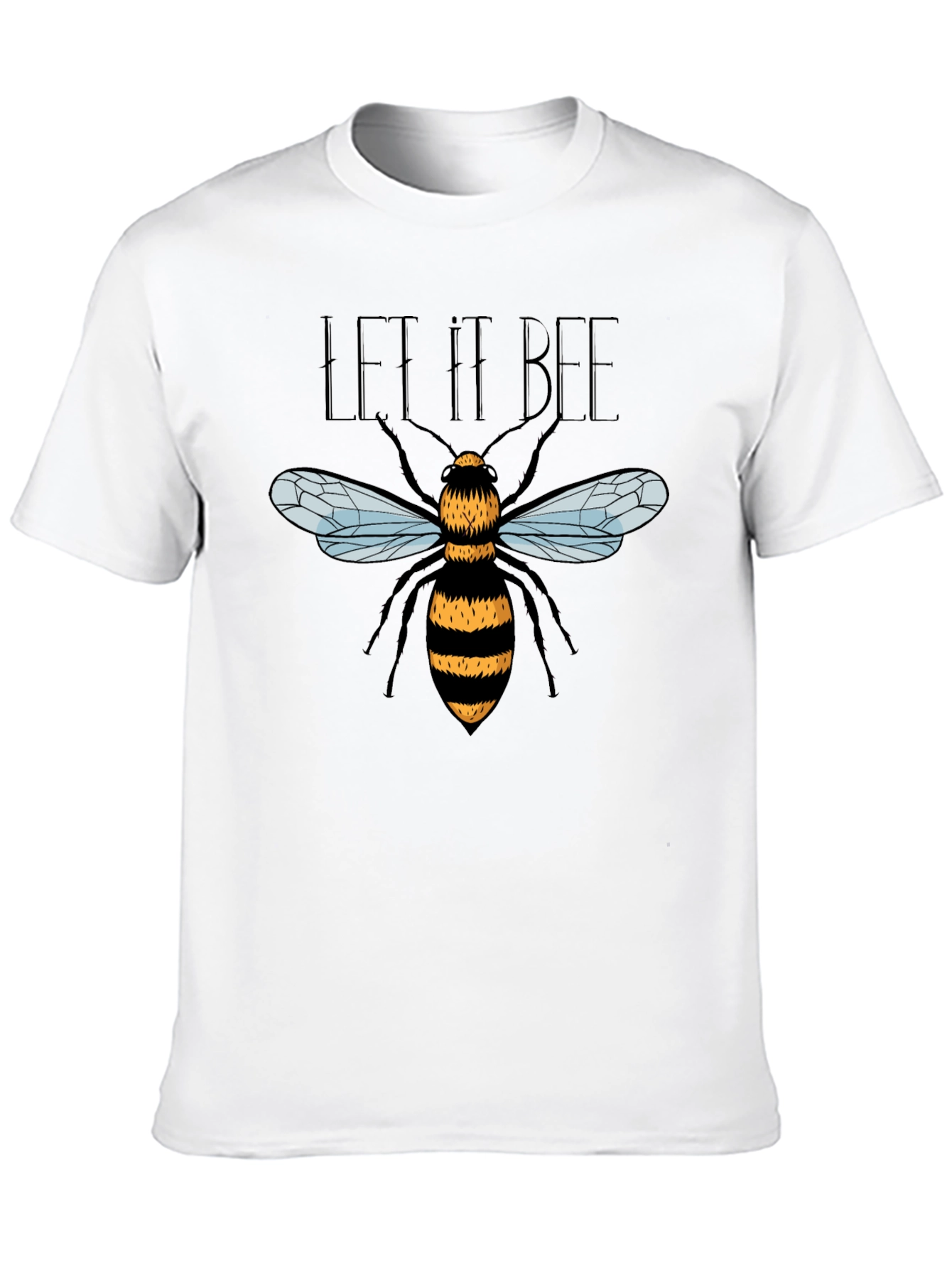 Let It Bee Graphic T-Shirt - Black Bee Design