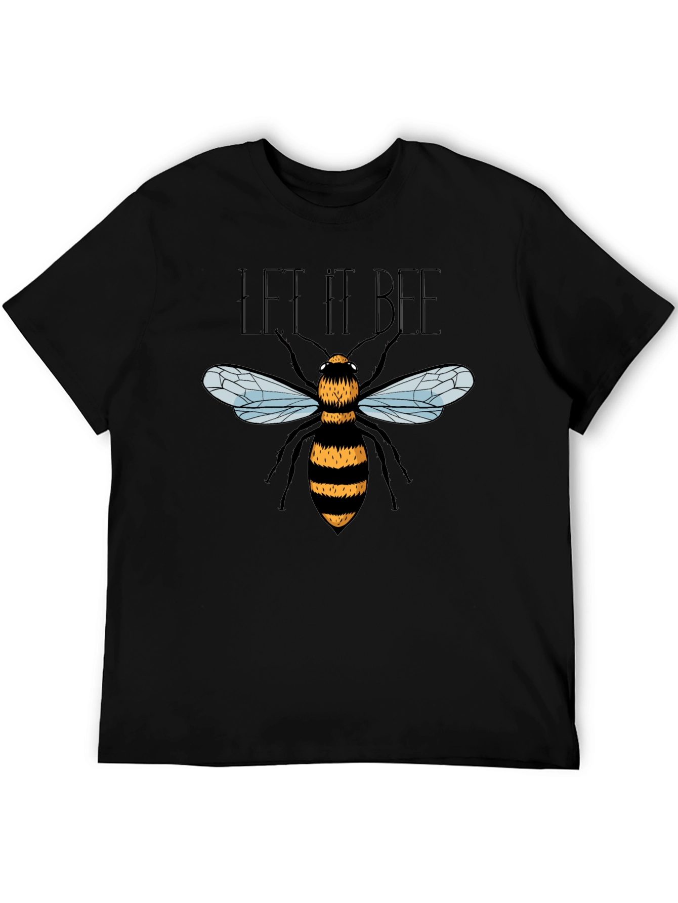 Let It Bee Graphic T-Shirt - Black Bee Design