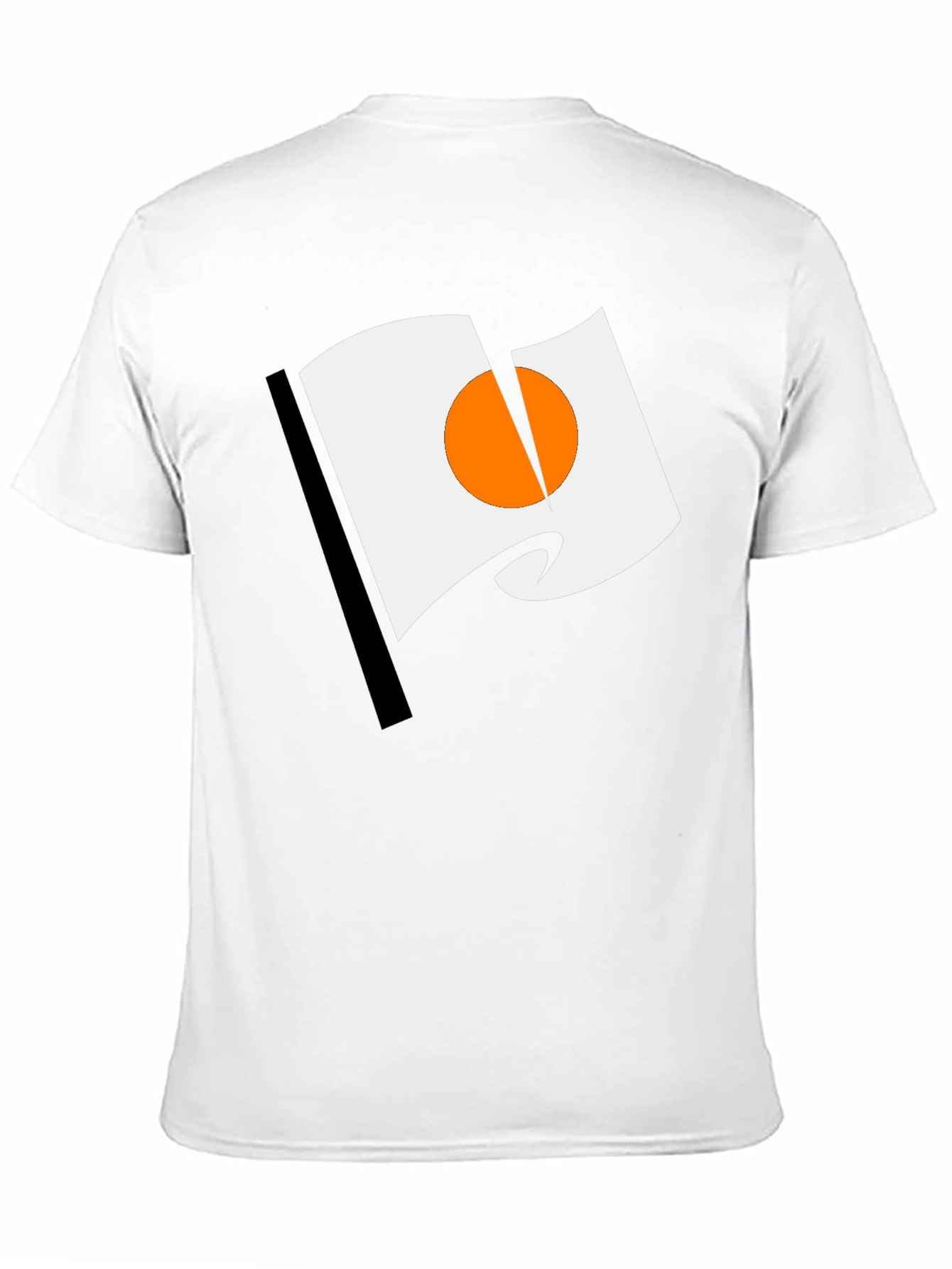 Abstract Flag Graphic Print Black Tee Shirt