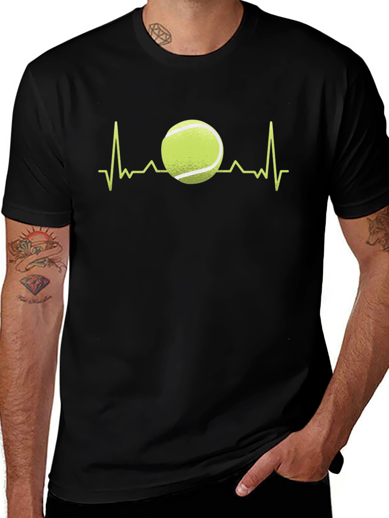 Tennis Heartbeat T-Shirt - Love for Tennis Tee