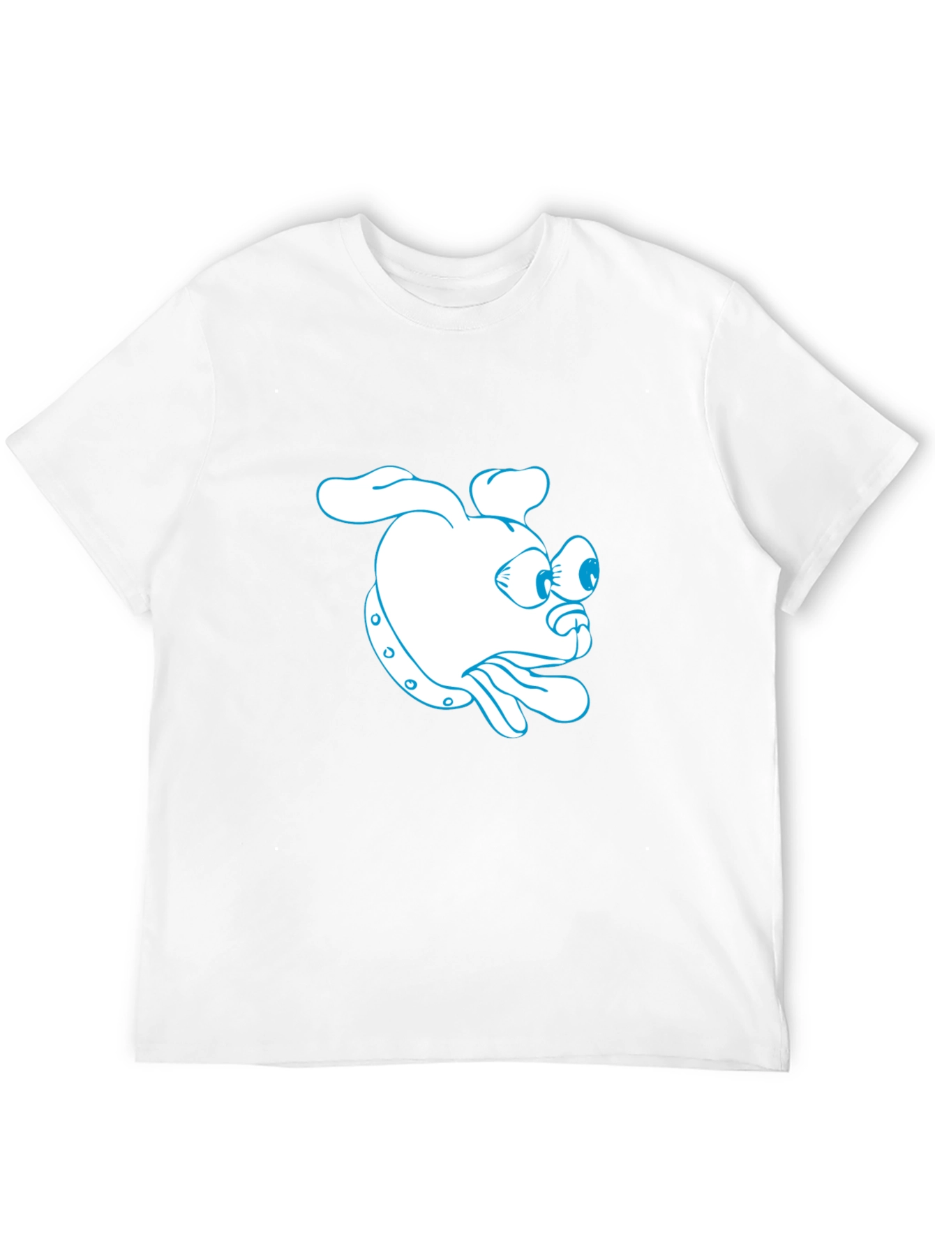 Cartoon Dog Graphic Black T-Shirt