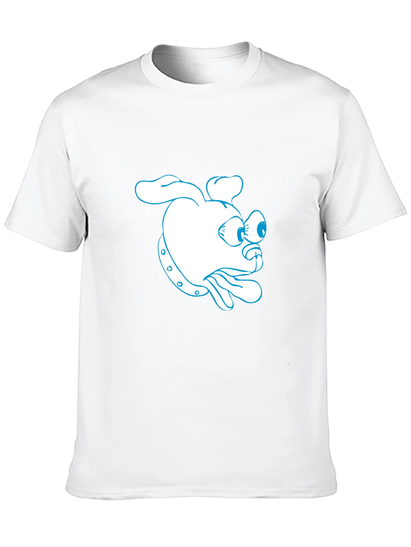 Cartoon Dog Graphic Black T-Shirt