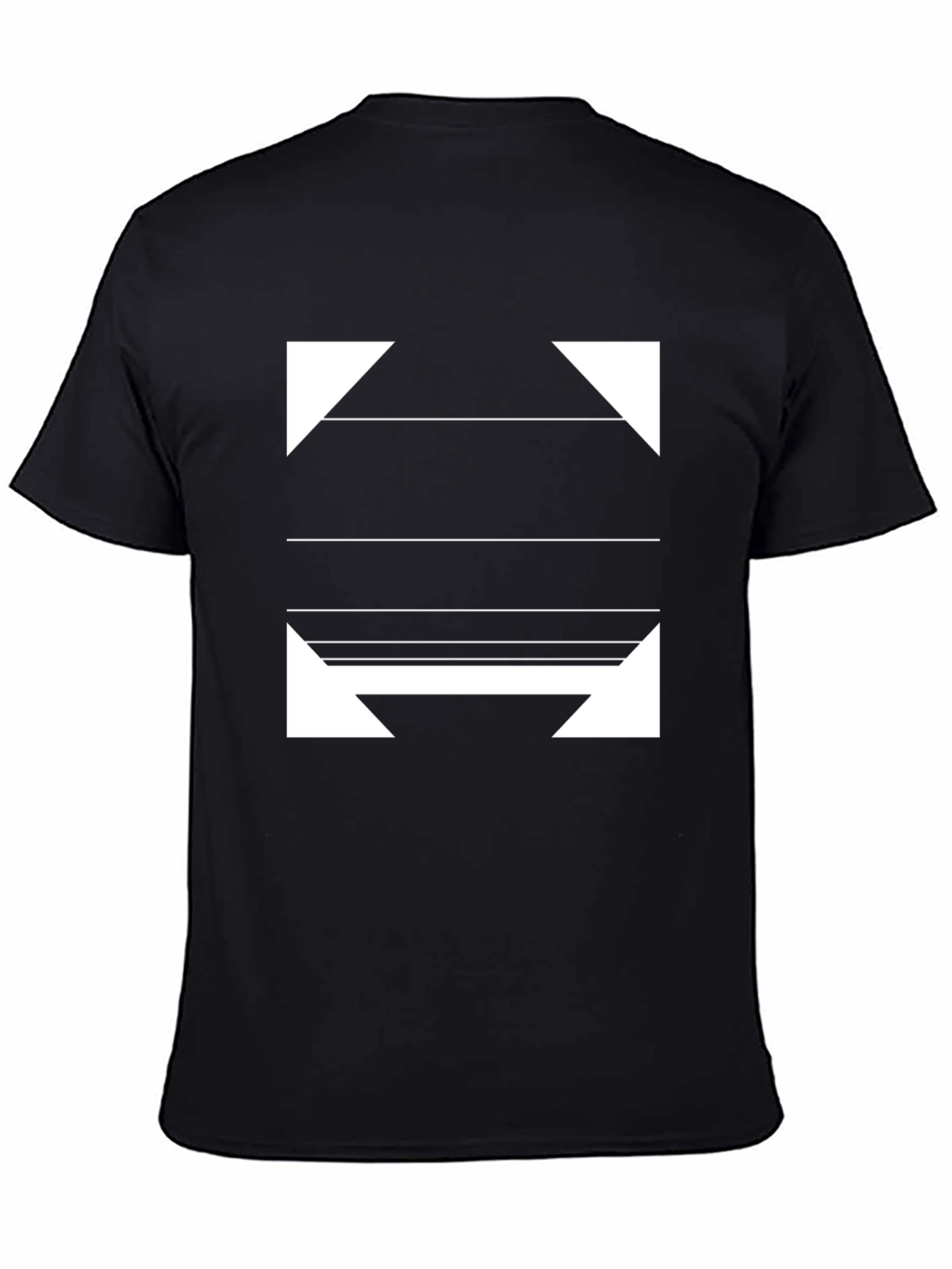 Modern Graphic Print Black T-Shirt