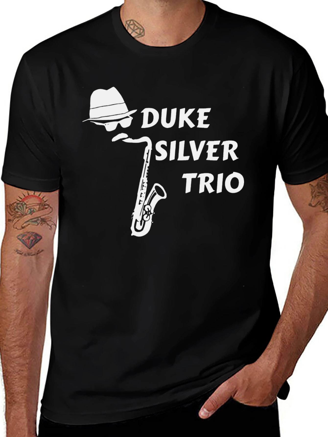 Duke Silver Trio T-Shirt - Saxophone Design