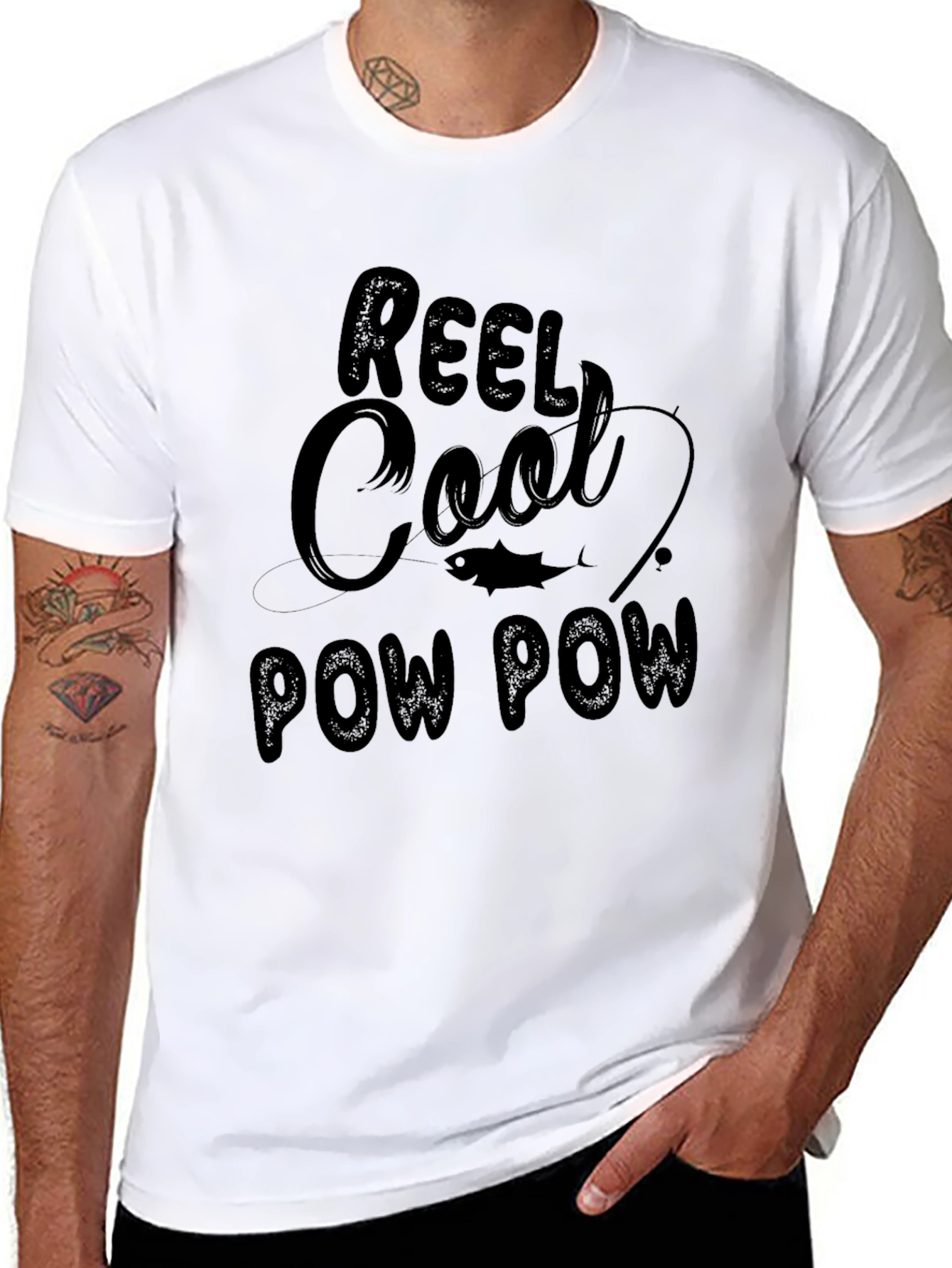 Reel Cool Pow Pow Graphic Tee