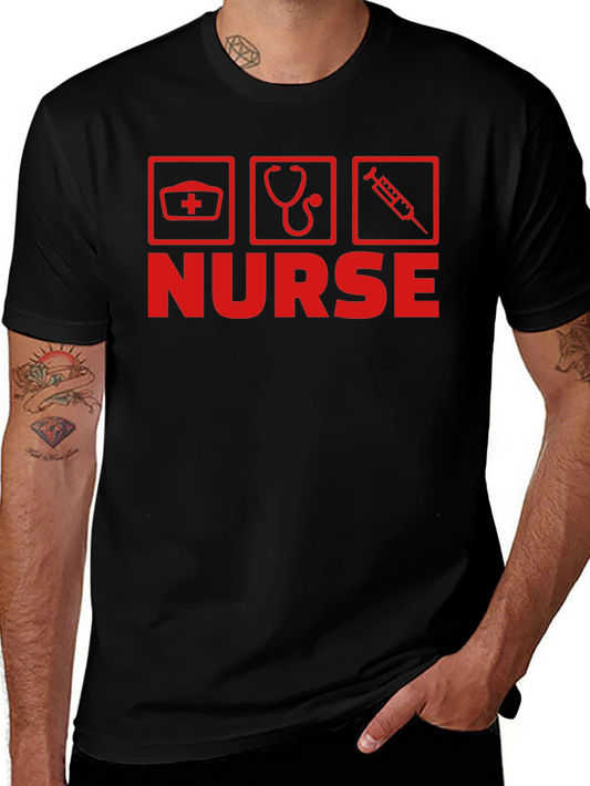 Nurse Symbol Graphic Tee - Black