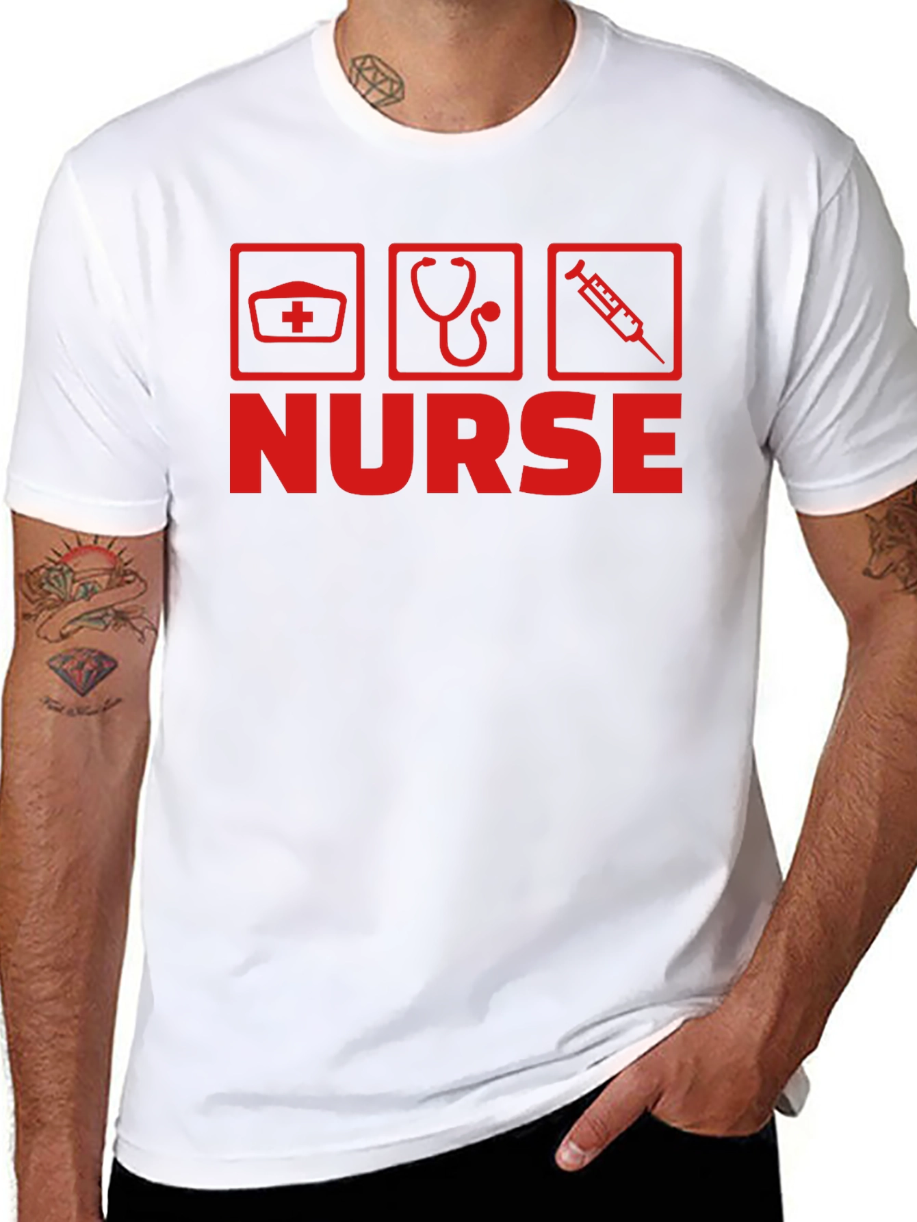 Nurse Symbol Graphic Tee - Black