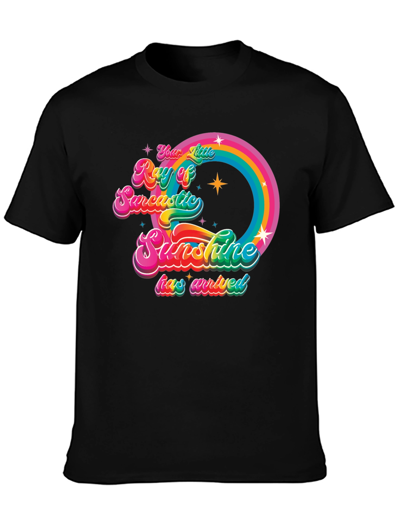 Sarcastic Sunshine Rainbow Graphic Tee