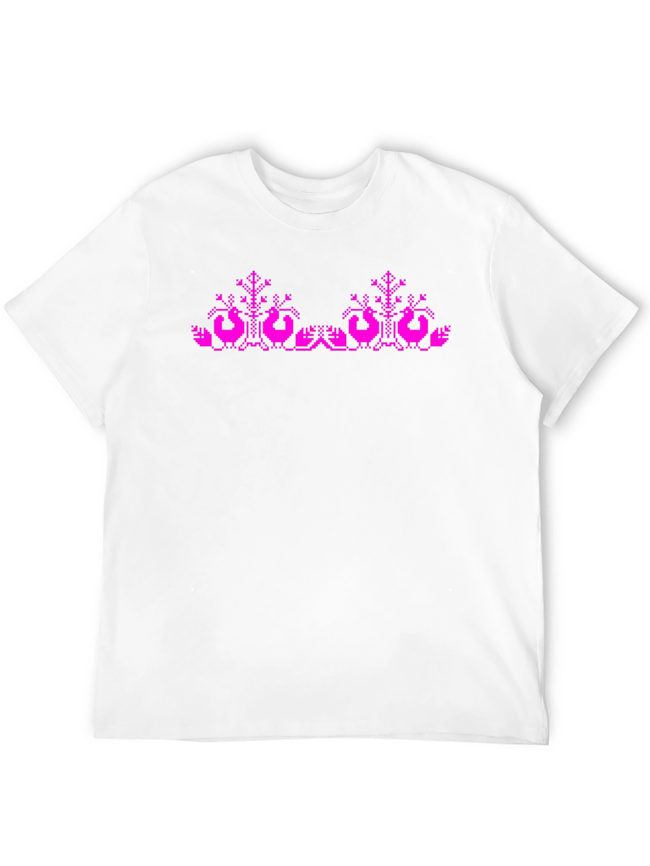 Pixel Art Bird T-Shirt - Black