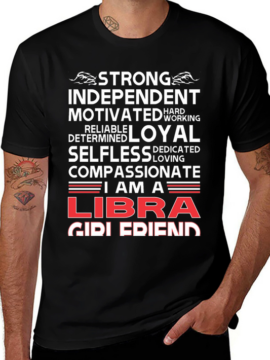 Strong Libra Zodiac Sign Graphic T-Shirt