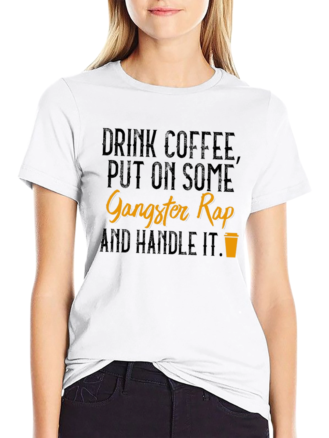 Drink Coffee Gangster Rap T-Shirt
