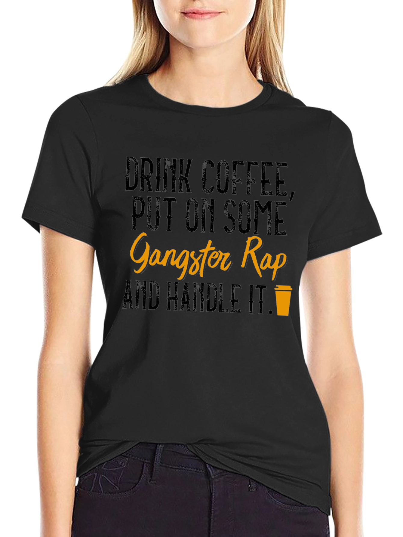 Drink Coffee Gangster Rap T-Shirt
