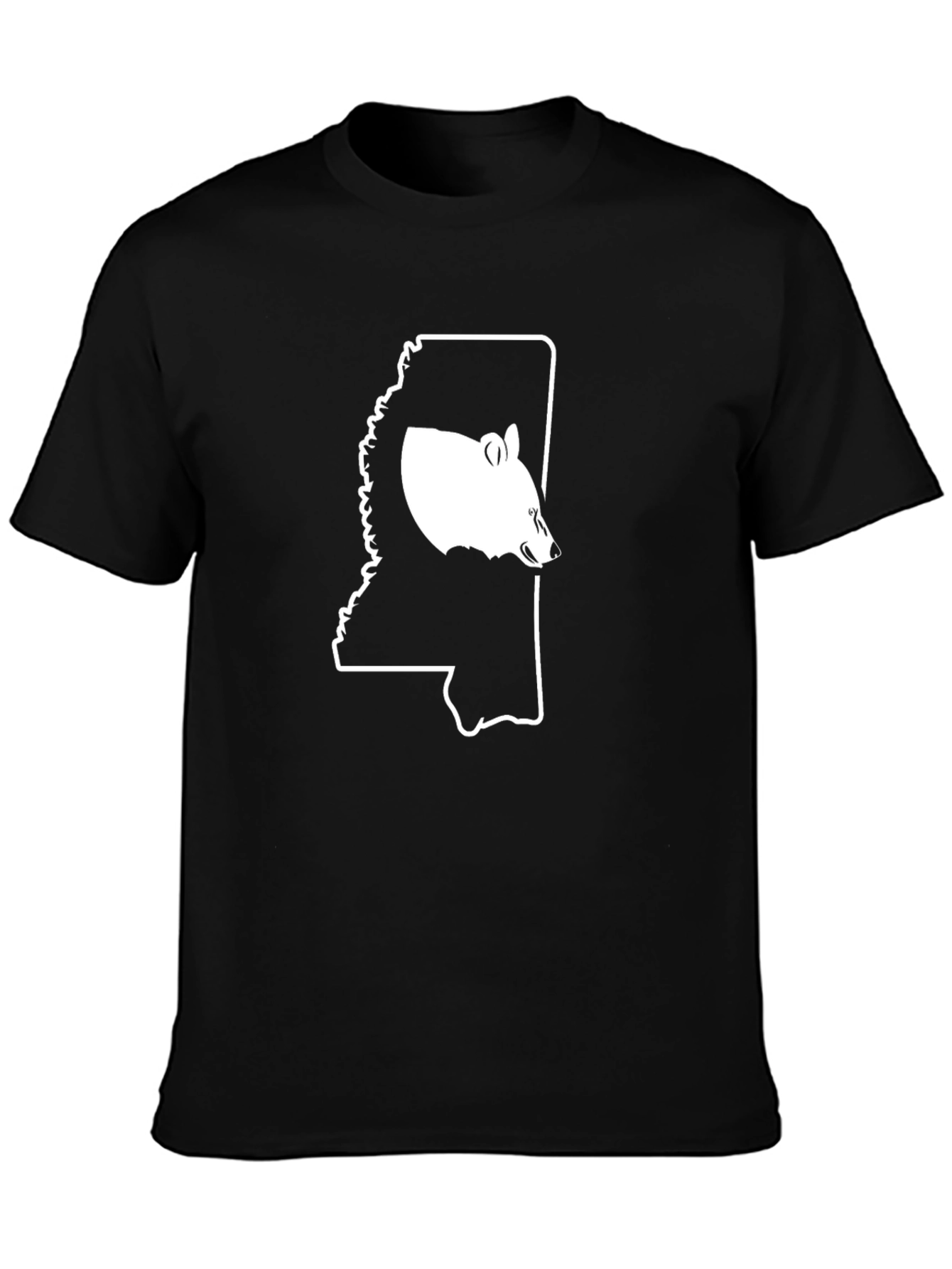 Mississippi Bear Tee - Black Cotton Blend