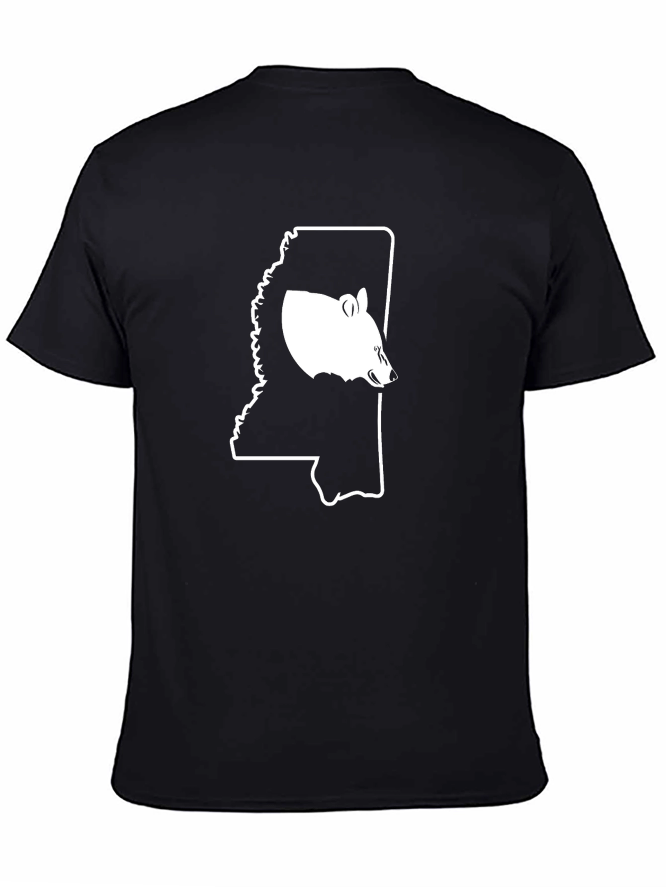 Mississippi Bear Tee - Black Cotton Blend