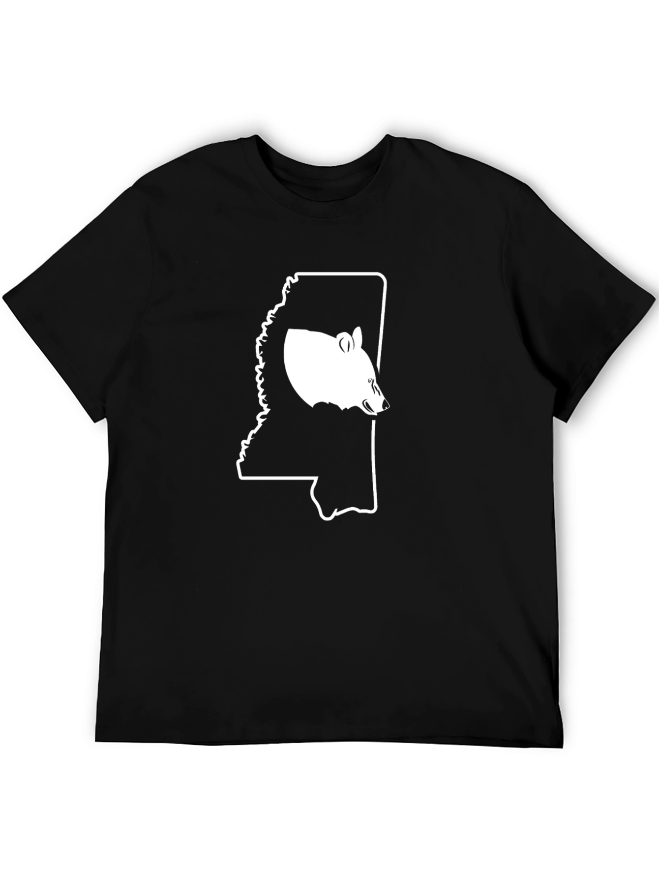 Mississippi Bear Tee - Black Cotton Blend