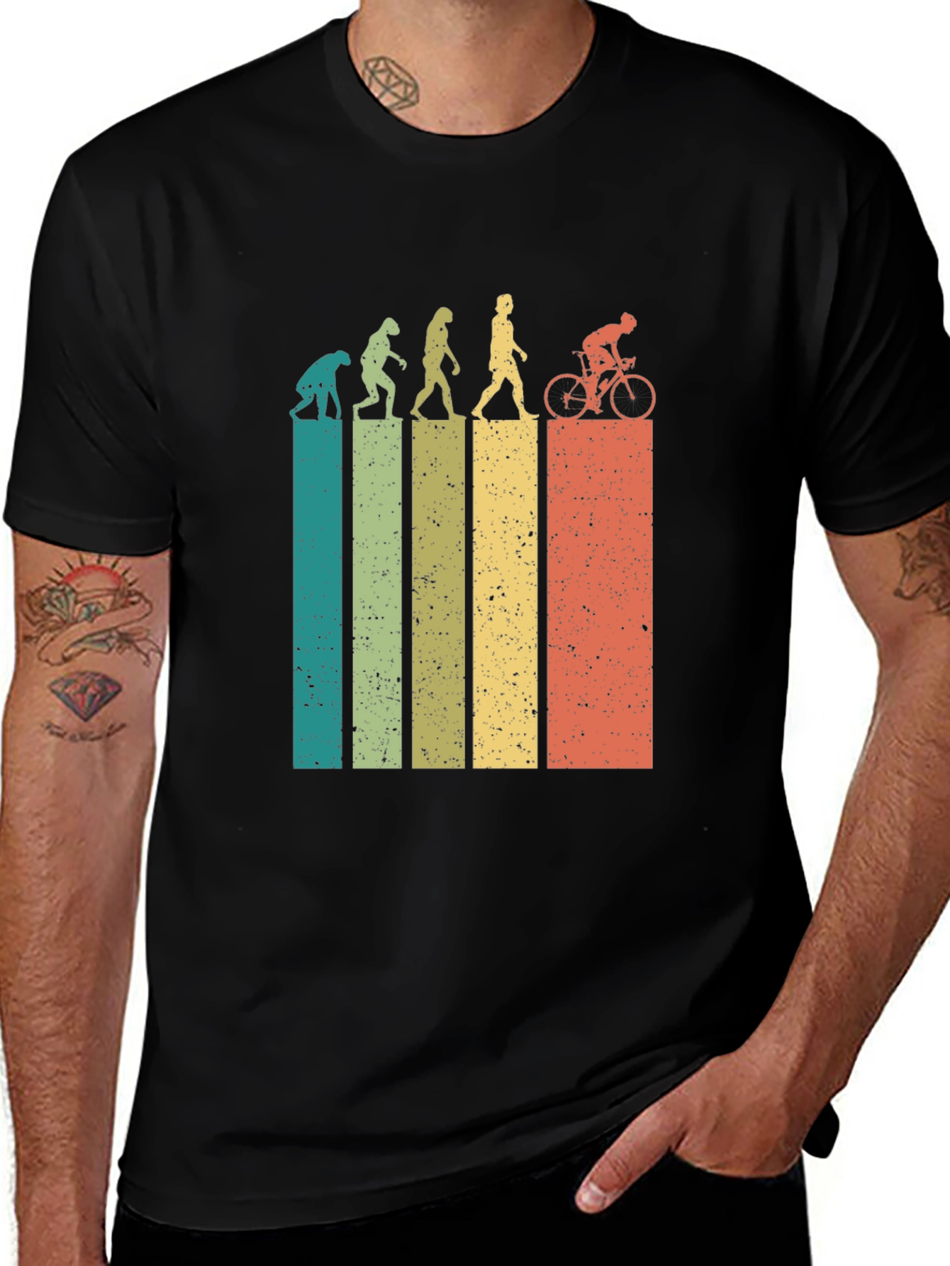 Evolution of Cyclist Graphic Tee