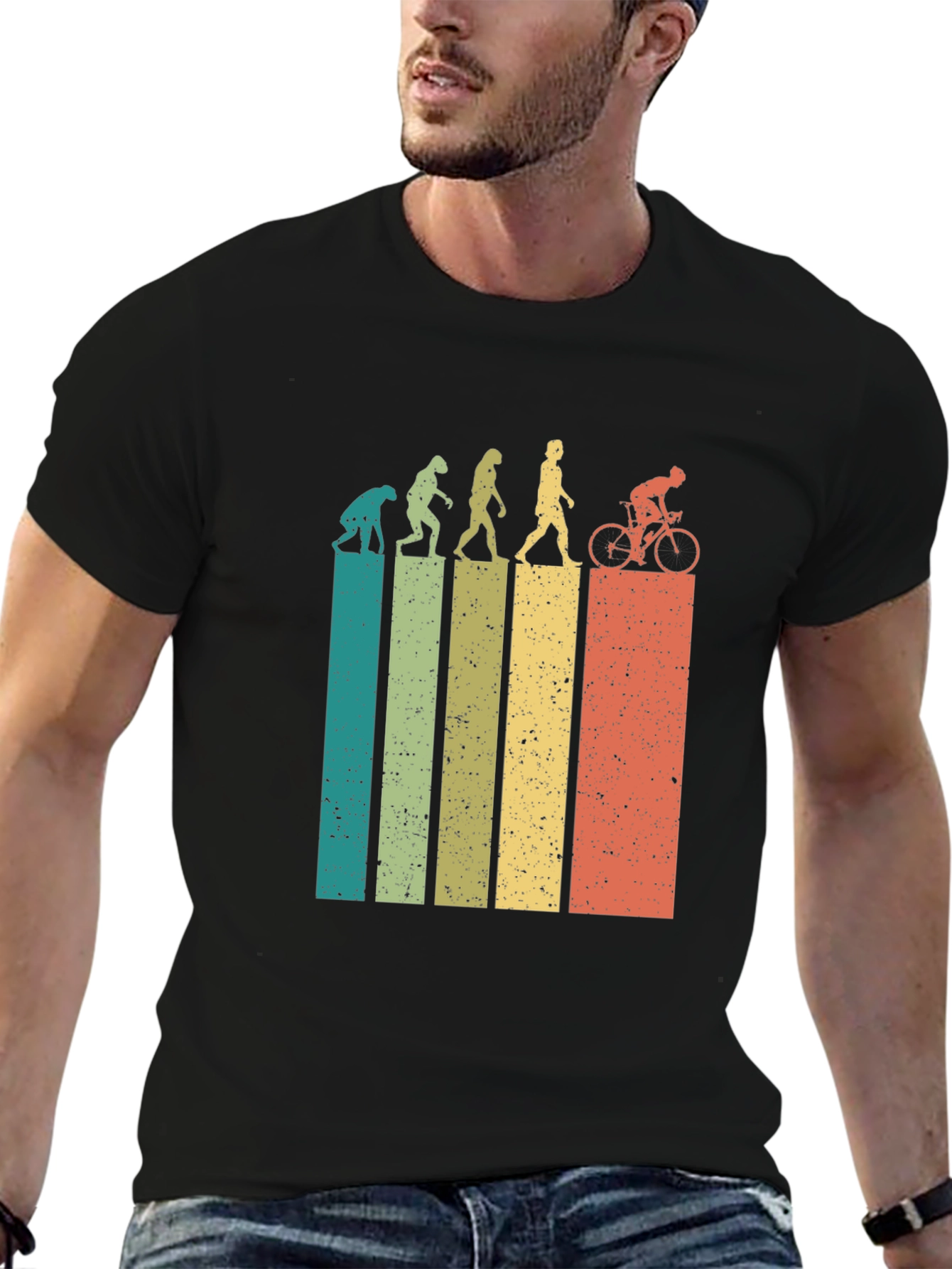 Evolution of Cyclist Graphic Tee