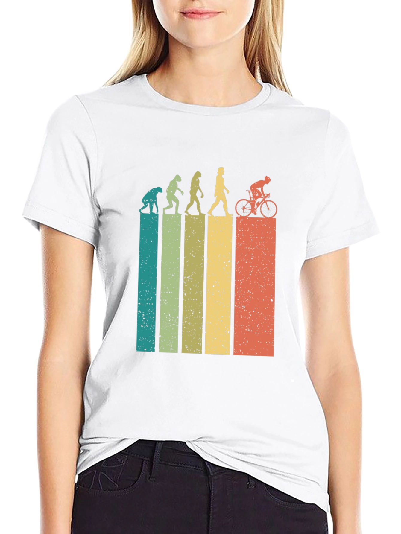 Evolution of Cyclist Graphic Tee