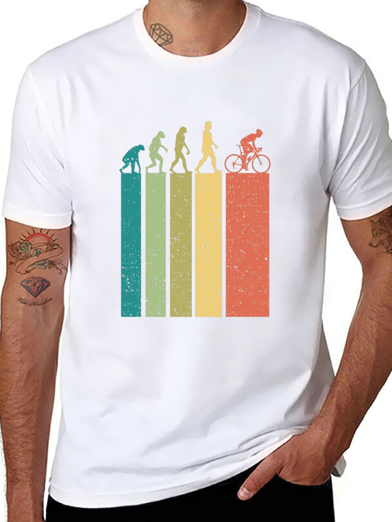 Evolution of Cyclist Graphic Tee