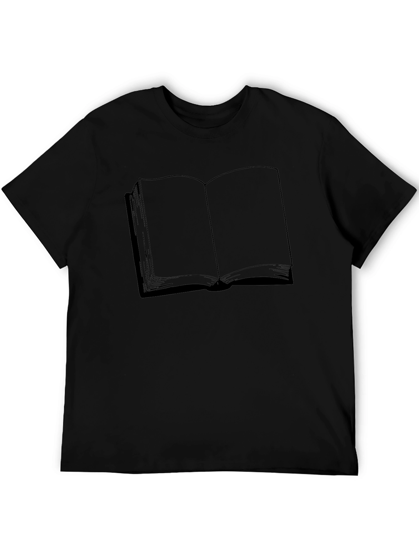 Black Open Book Graphic T-Shirt - Reader Tee